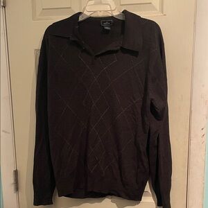 Dockers Men's Dark Grey V-Neck Sweater